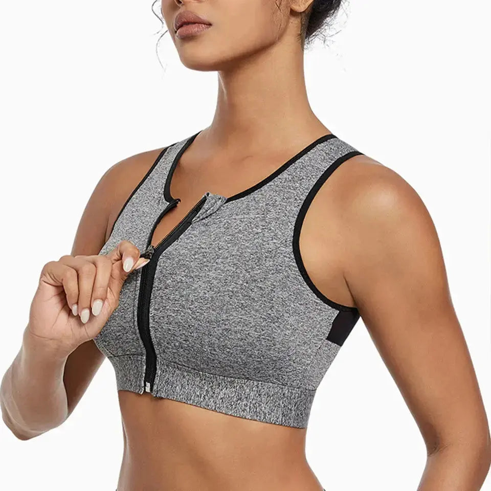 Lyra – Soutien-gorge de sport – maintien maximum & fermeture zippée frontale Belle Amplitude