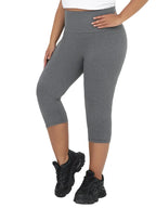 Leggings capri grande taille pour femmes,
taille haute gainante Belle Amplitude