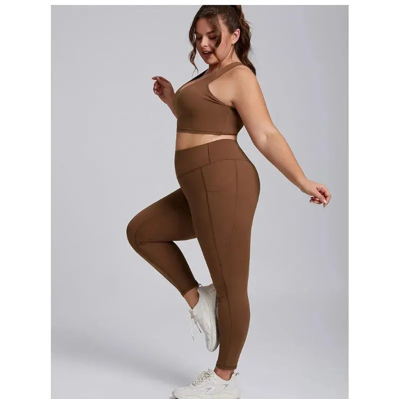 Ensemble sport – Legging taille haute sculptant + Brassière (vendus séparément) Belle Amplitude