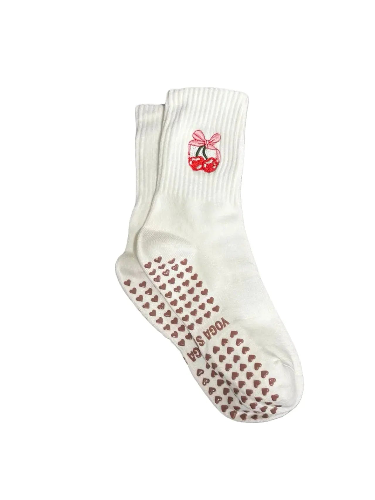 Chaussettes de yoga brodées avec semelles antidérapantes Belle Amplitude