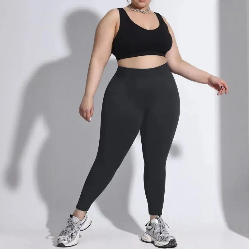 Legging sport pour femmes généreuses taille haute sculptant Belle Amplitude