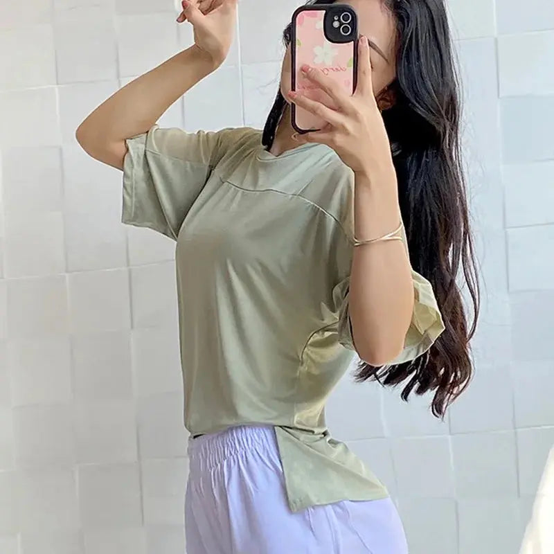 Espoir – T-shirt de sport ample avec fentes latérales Belle Amplitude