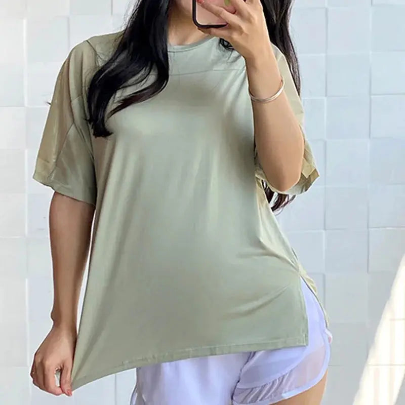 Espoir – T-shirt de sport ample avec fentes latérales Belle Amplitude