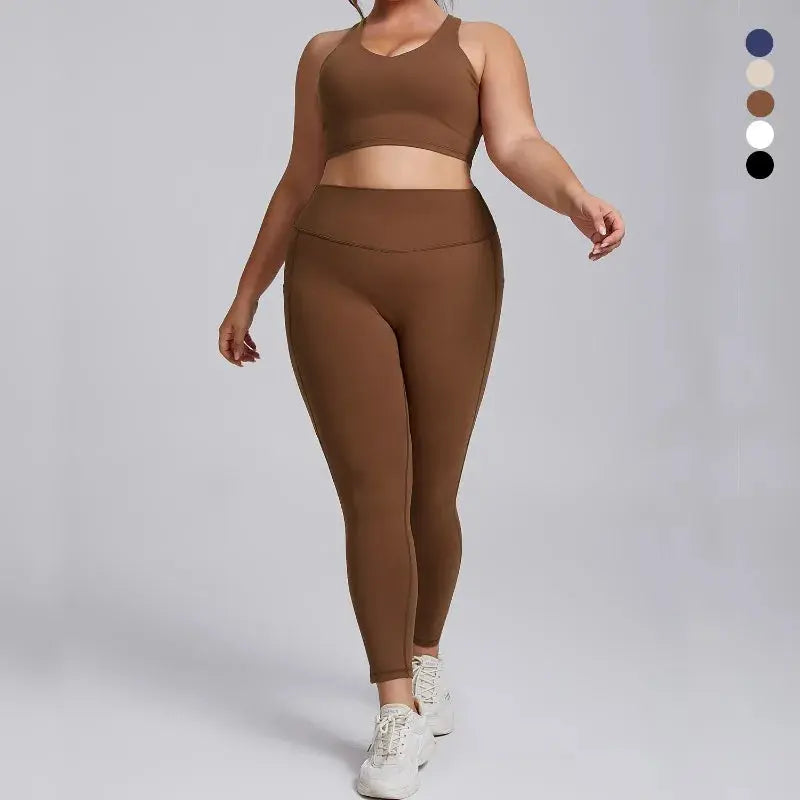 Ensemble sport – Legging taille haute sculptant + Brassière (vendus séparément) Belle Amplitude