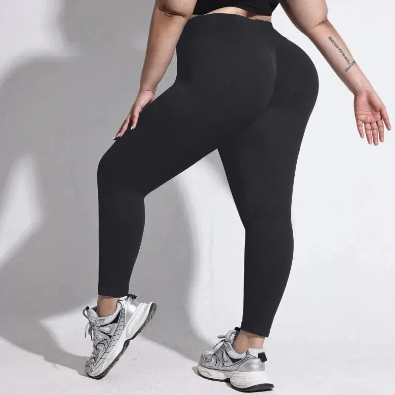 Legging sport pour femmes généreuses taille haute sculptant Belle Amplitude