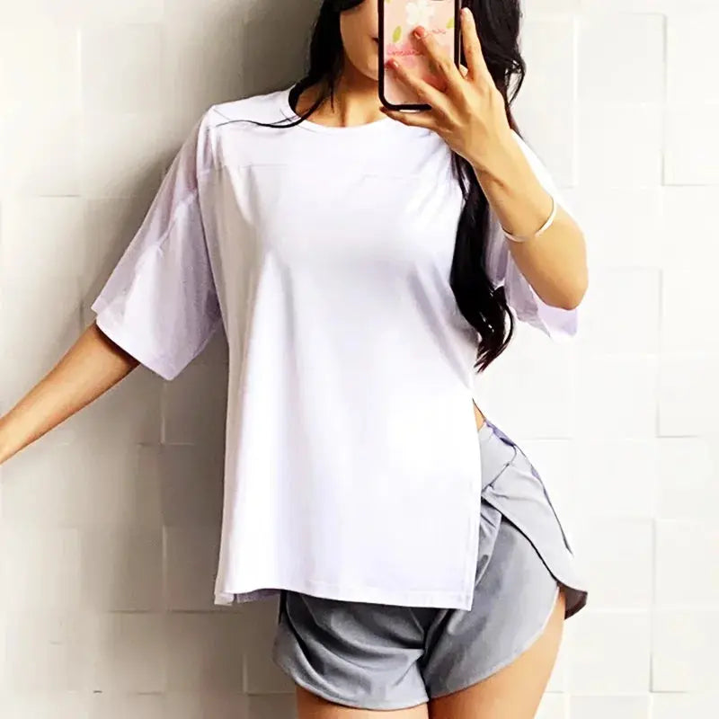 Espoir – T-shirt de sport ample avec fentes latérales Belle Amplitude