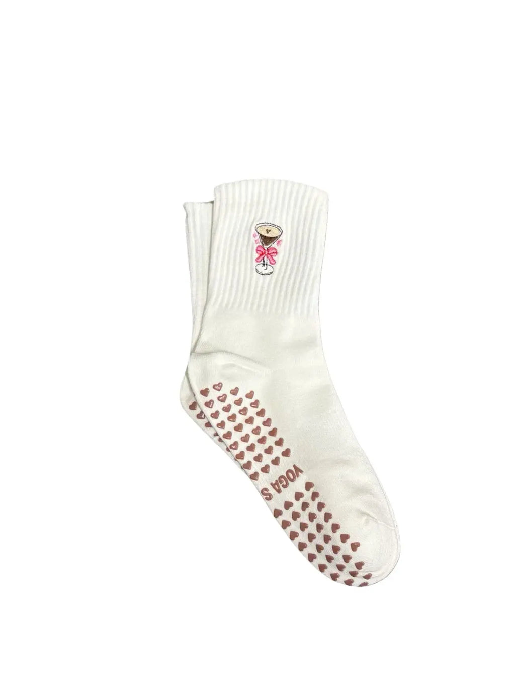 Chaussettes de yoga brodées avec semelles antidérapantes Belle Amplitude